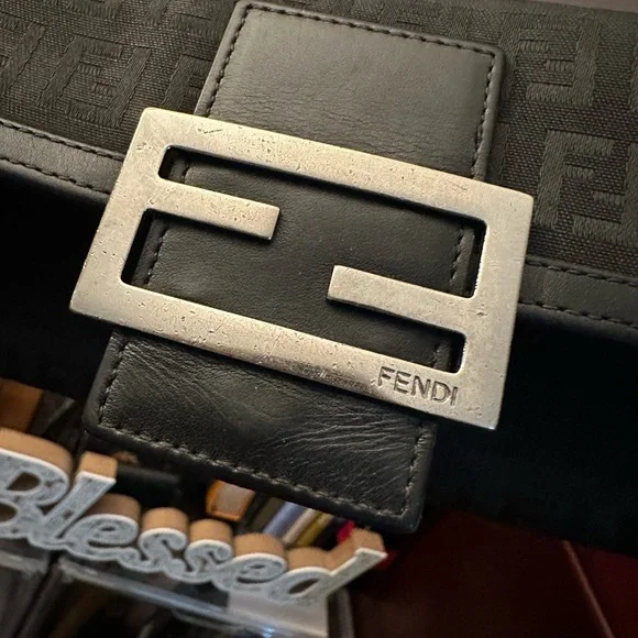 Vintage Fendi Zucca Canvas  Continental Wallet & Dust Bag - Picture 5 of 15